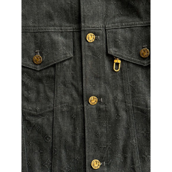 Louis Vuitton Black DNA Monogram Denim Jacket - Picture 3 of 9